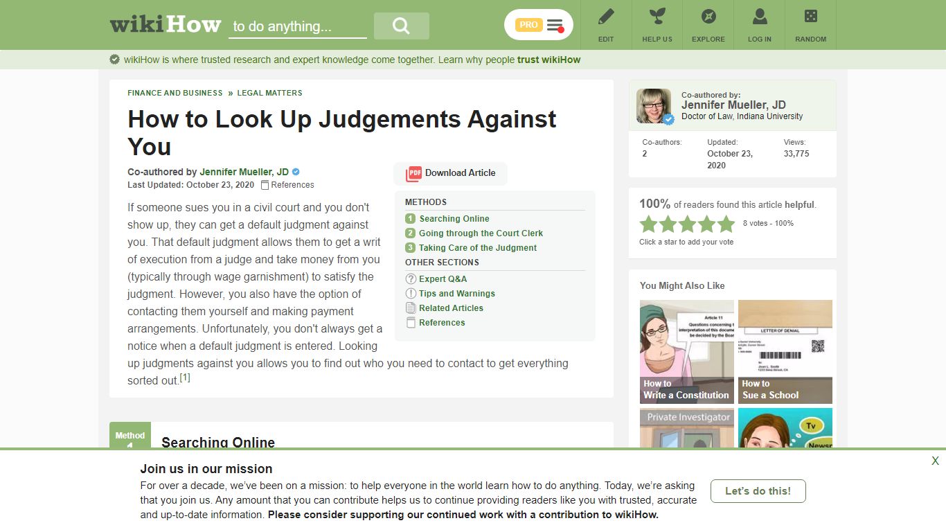 3 Simple Ways to Look Up Judgements Against You - wikiHow